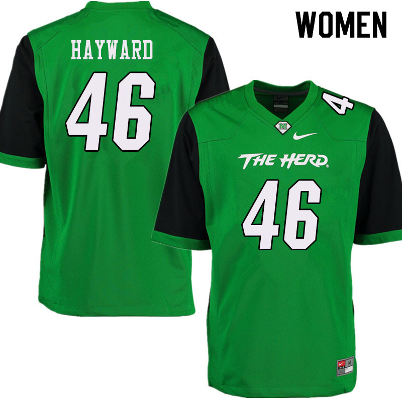 Women #46 Breon Hayward Marshall Thundering Herd College Football Jerseys Sale-Green